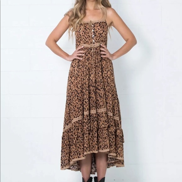 Spell & The Gypsy Saphari Prairie Strappy Sundress - S UT - Picture 7 of 15